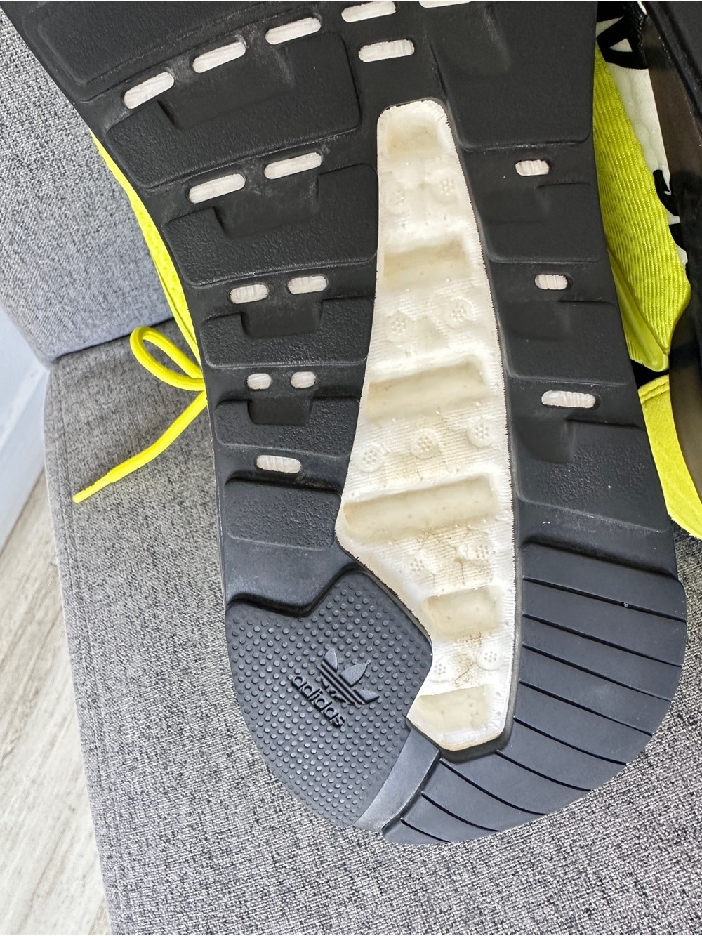 Men adidas Originals ZX 2K Boost Solar Yellow Black Graphic Print Sneakers 9 ½ - Picture 6 of 15